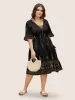 Boho Print Cross Straps Tassels Ruffles Dress sold by Bloomchic