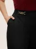 Metal Chain Detail Wide Leg Pants sold by Bloomchic