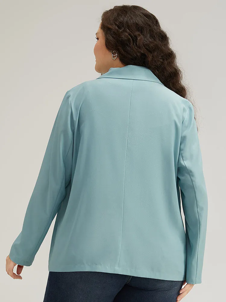 Solid Double Breasted Lapel Collar Blazer sold by Bloomchic product image thumbnail 2