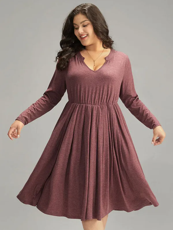 Supersoft Essentials Notched Elastic Waist Dress sold by Bloomchic