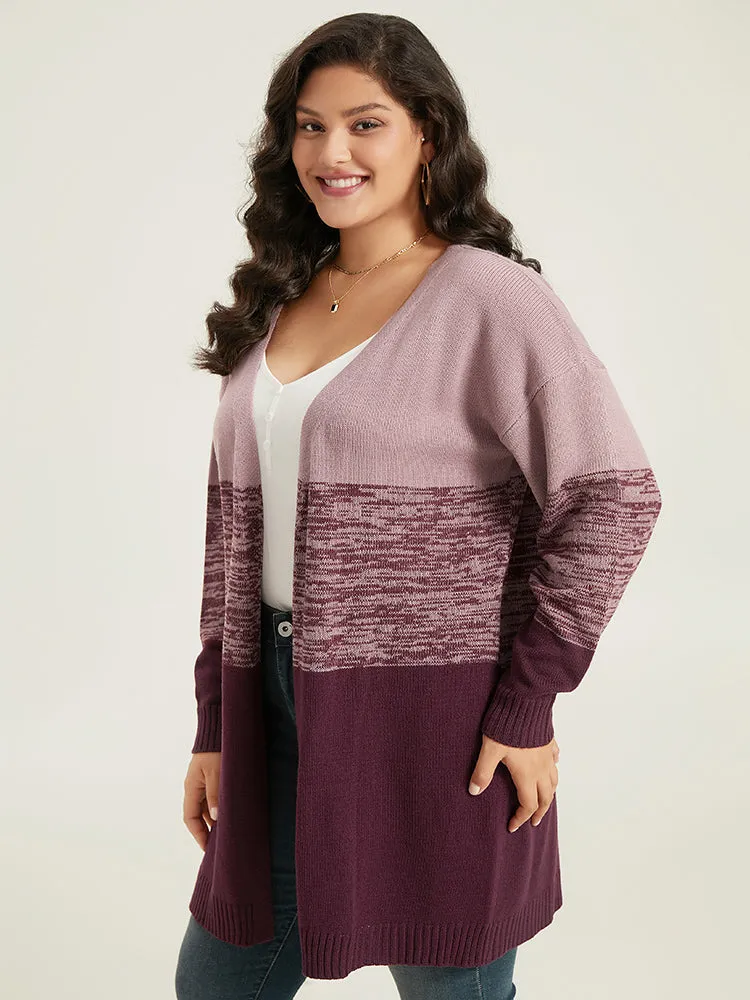 Anti-Pilling Contrast Heather Open Front Cardigan sold by Bloomchic product image thumbnail 4