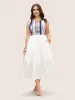 Floral Embroidered Woven Ribbon Patchwork Dress sold by Bloomchic