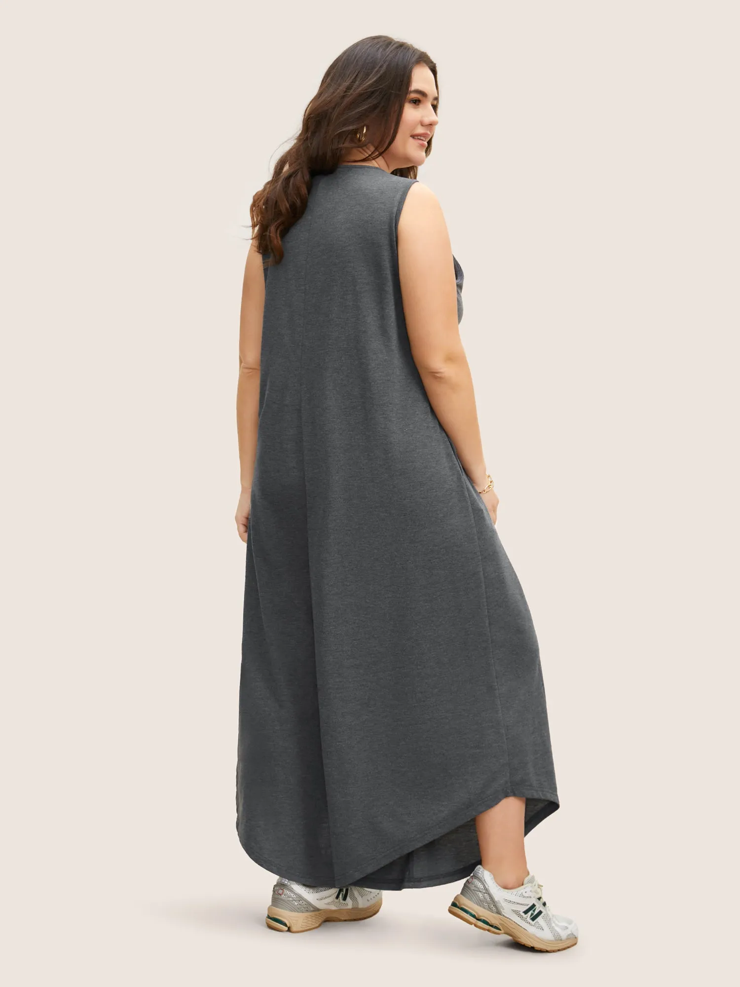 V Neck O Ring Zipper Loose Jumpsuit sold by Bloomchic product image thumbnail 4