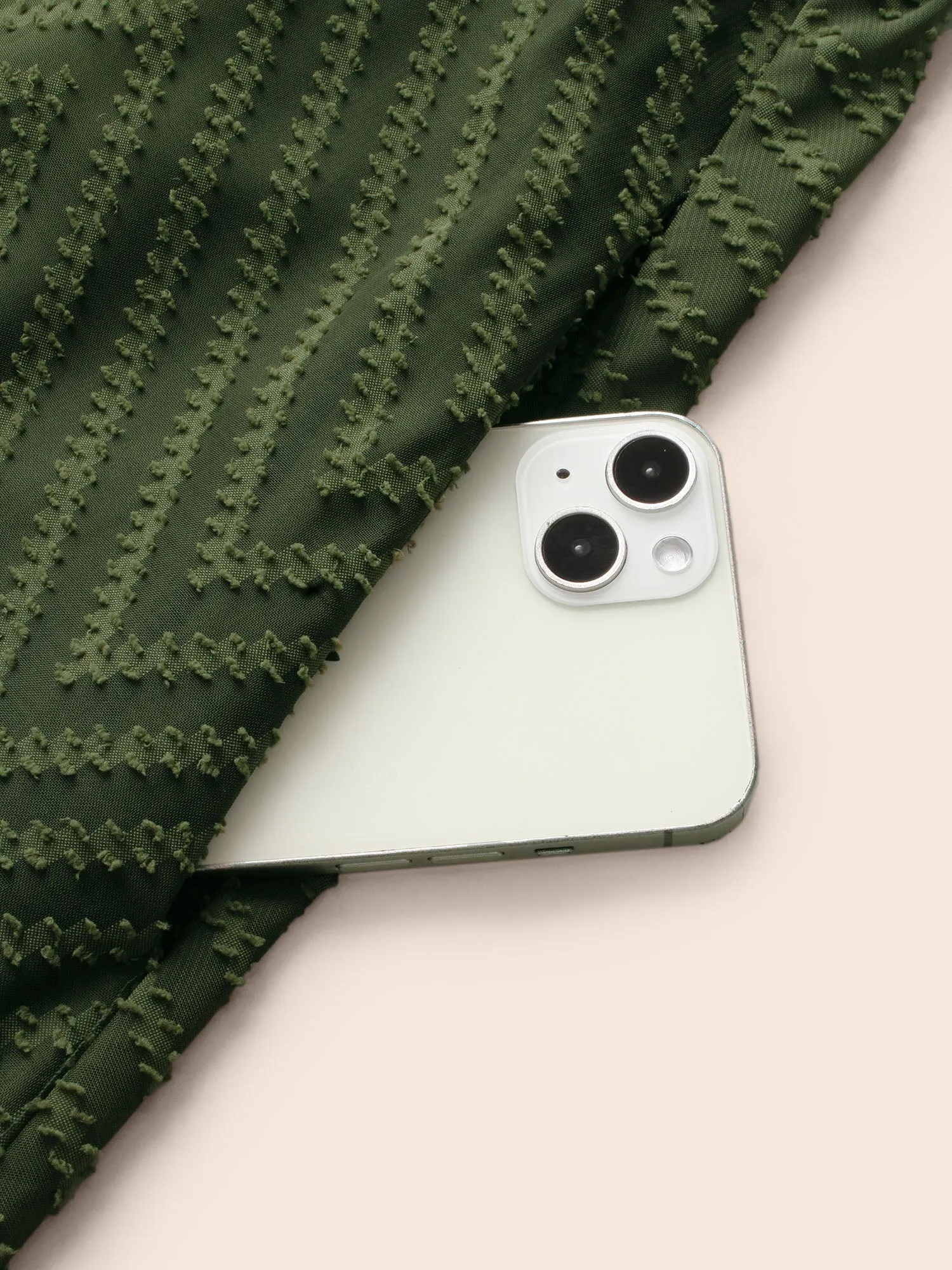 Plain Geometric Layered Sleeve Pocket Ruffle Mock Neck Dress sold by Bloomchic product image thumbnail 5