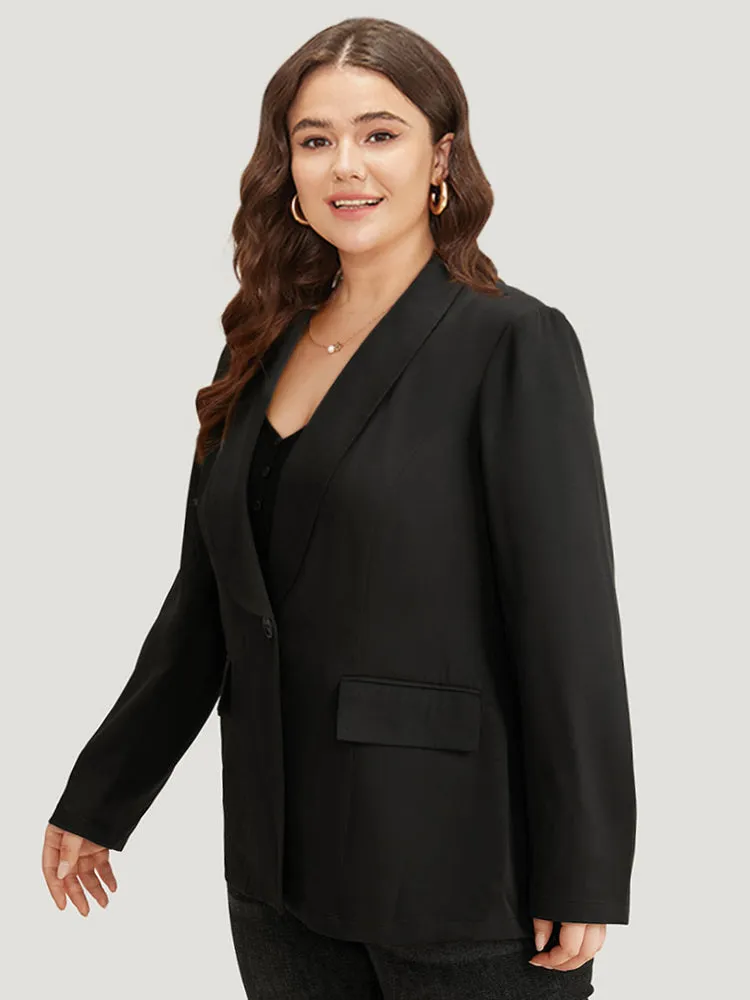 Plain Suit Collar Button Up Pocket Blazer sold by Bloomchic product image thumbnail 4