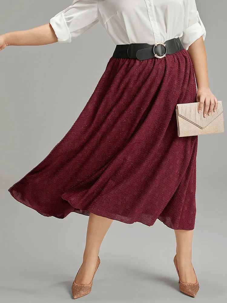 Glitter Contrast Patchwork Texture Skirt sold by Bloomchic product image thumbnail 5