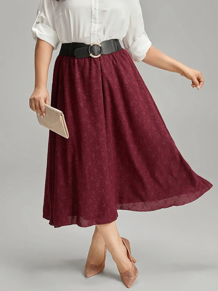 Glitter Contrast Patchwork Texture Skirt sold by Bloomchic