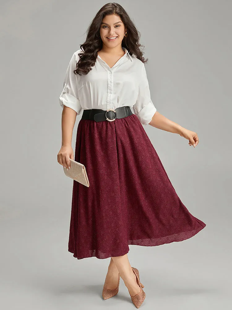 Glitter Contrast Patchwork Texture Skirt sold by Bloomchic product image thumbnail 4