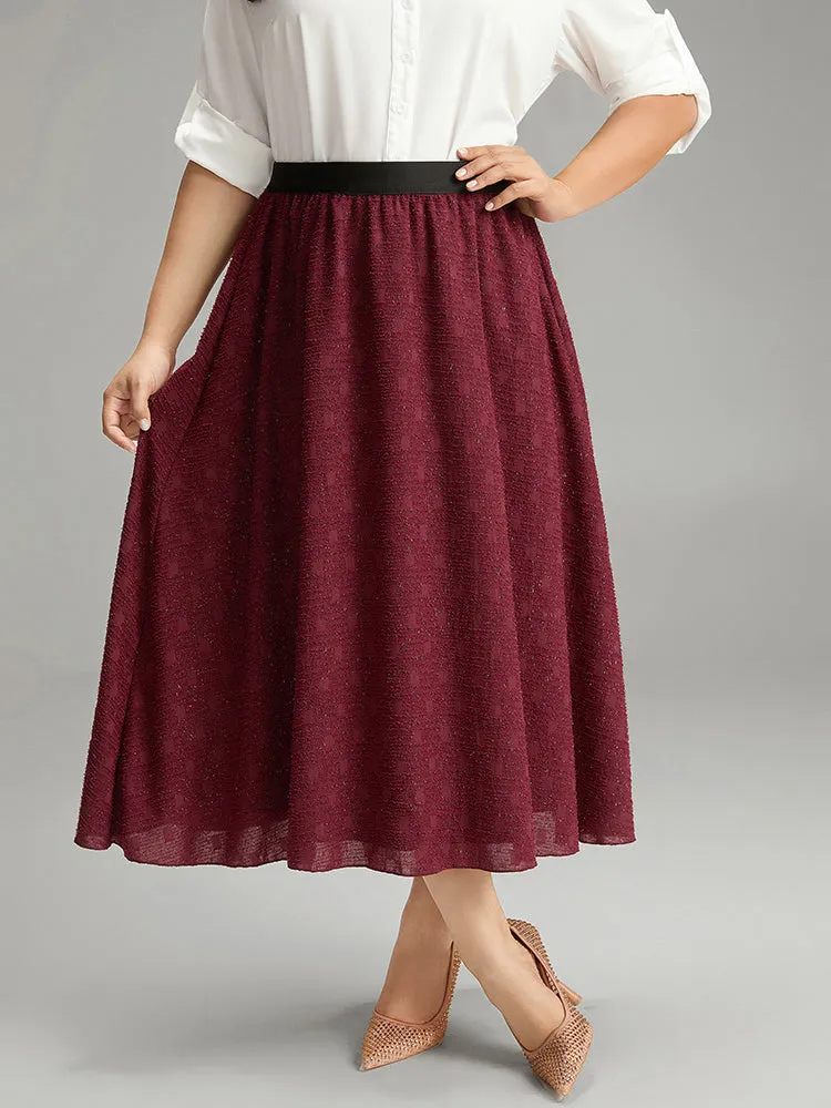 Glitter Contrast Patchwork Texture Skirt sold by Bloomchic product image thumbnail 3