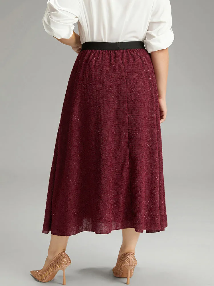 Glitter Contrast Patchwork Texture Skirt sold by Bloomchic product image thumbnail 2