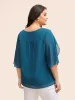 Chiffon Gathered Petal Sleeve Blouse sold by Bloomchic