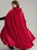Solid Velvet Knot Neck Hooded Cloak Kimono sold by Bloomchic