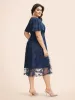 Floral Embroidered Mesh Patchwork Midi Dress sold by Bloomchic