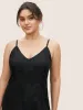 Lace Panel Mesh Split Hem Crisscross Cami Sleep Dress sold by Bloomchic