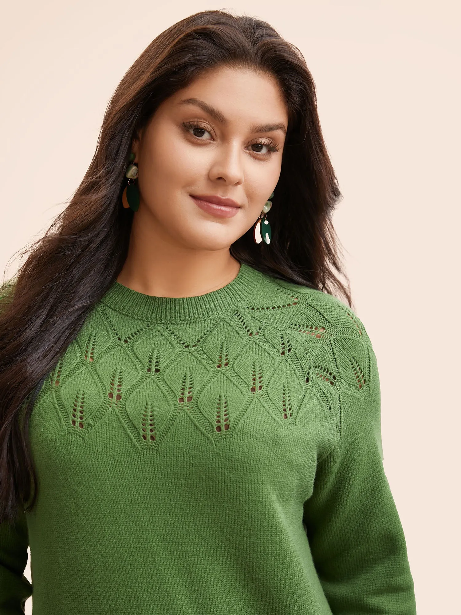 Crew Neck Solid Raglan Sleeve Pullover sold by Bloomchic product image thumbnail 4