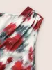 Graphic Contrast Pocket Surplice Neck Tank Dress sold by Bloomchic