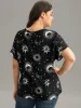 Horoscope Print V Neck Cuffed Dolman Sleeve T-shirt sold by Bloomchic