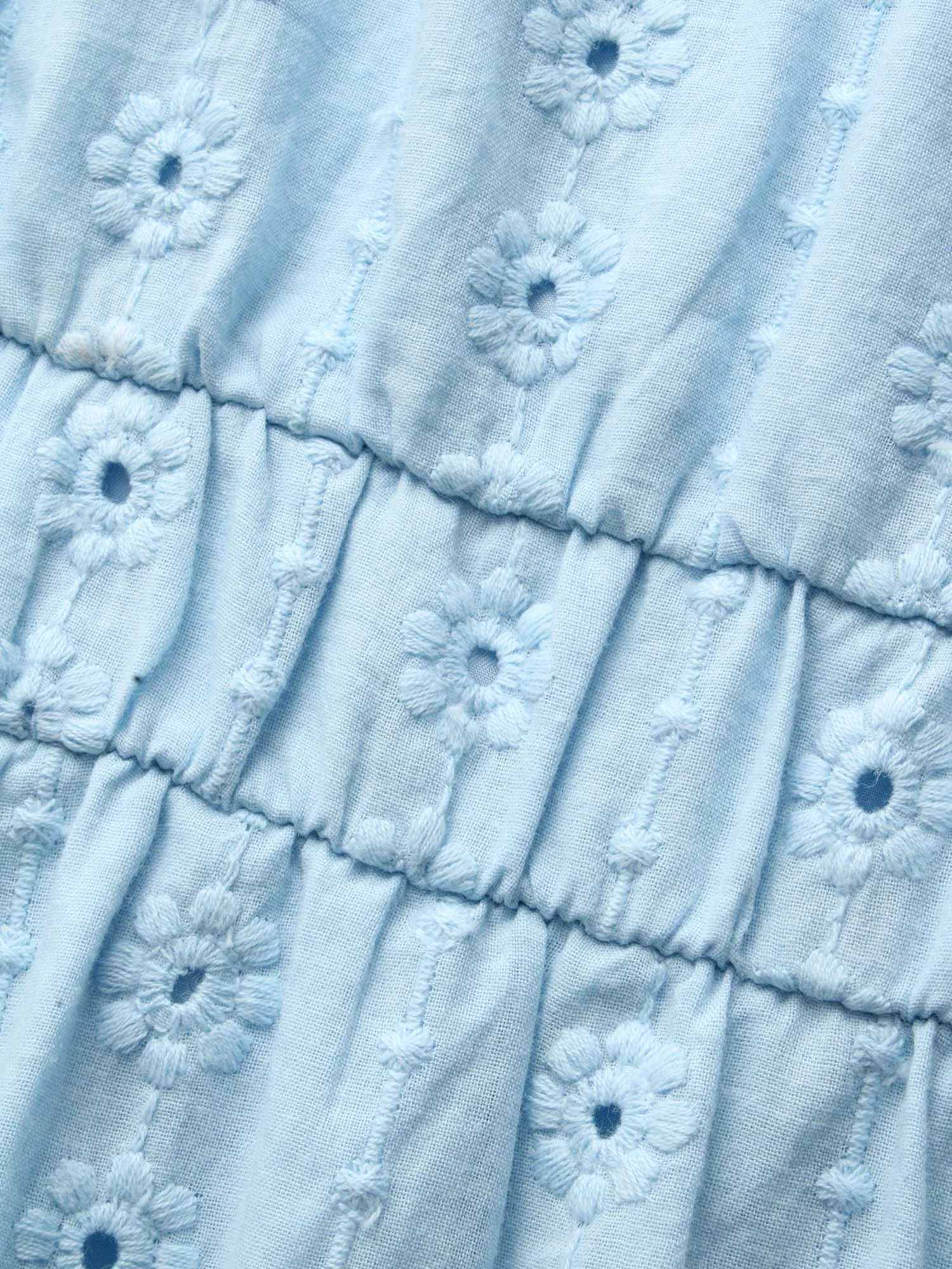 Square Neck Broderie Anglaise Frill Trim Dress sold by Bloomchic product image thumbnail 5