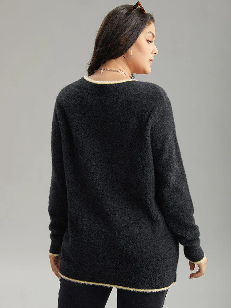 Star Embroidered Contrast Trim Pullover sold by Bloomchic product image thumbnail 3