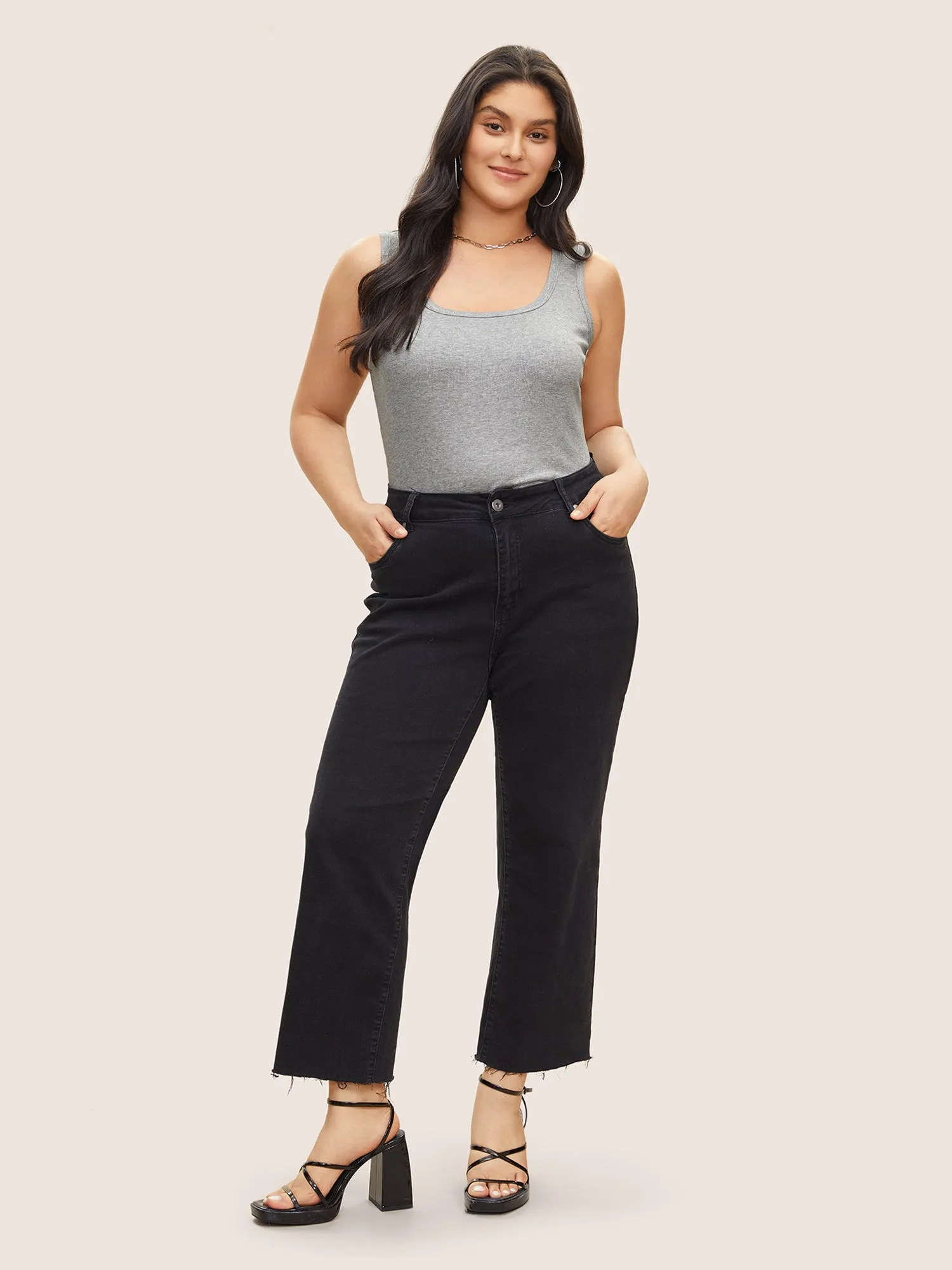 Basic Solid Knit Tank Top sold by Bloomchic product image thumbnail 3