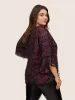 Crochet Lace Mesh Bell Sleeve Blouse sold by Bloomchic