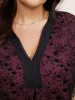 Crochet Lace Mesh Bell Sleeve Blouse sold by Bloomchic