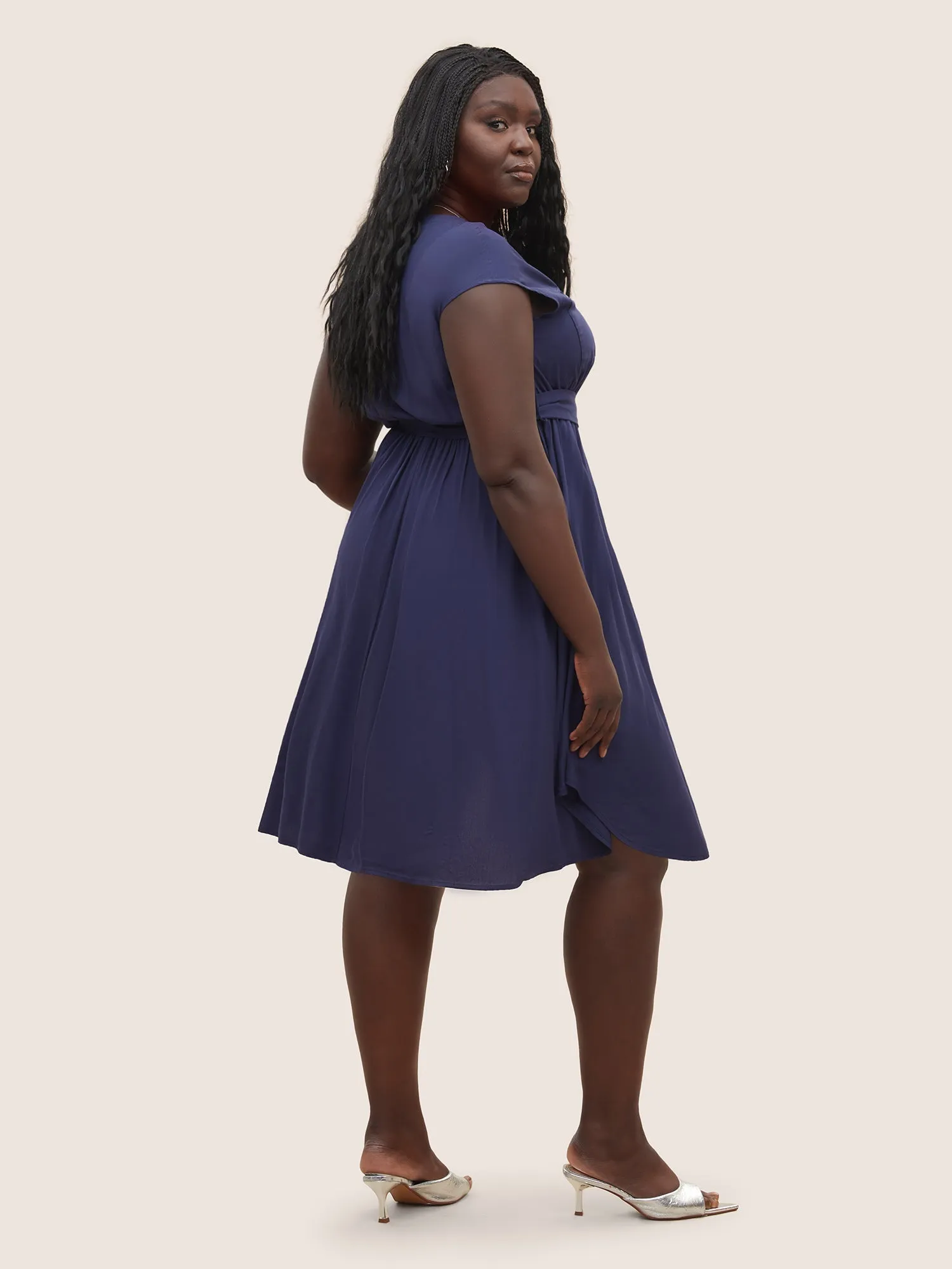 Supersoft Essentials Solid Belted Zipper Dress sold by Bloomchic product image thumbnail 2