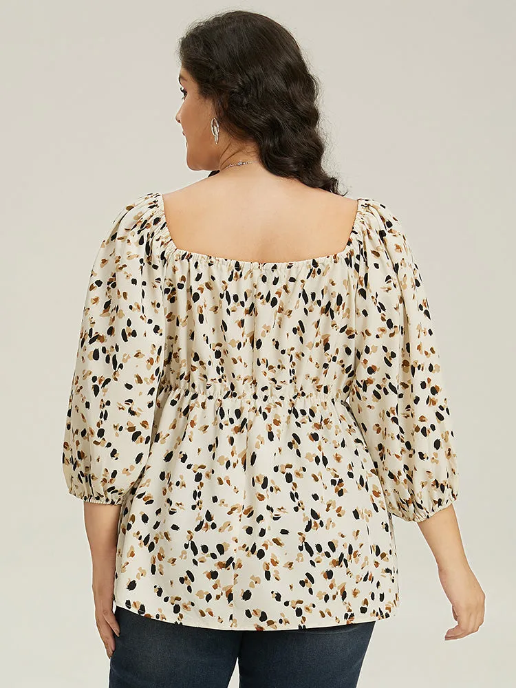 Allover Print Lantern Sleeve Blouse sold by Bloomchic product image thumbnail 5