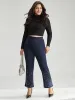 Rhinestone Elastic Waist Bootcut Pants sold by Bloomchic