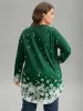 Christmas Snowflake Raglan Sleeve High Low Hem T-shirt sold by Bloomchic