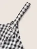 Round Neck Gingham Adjustable Straps Dress sold by Bloomchic