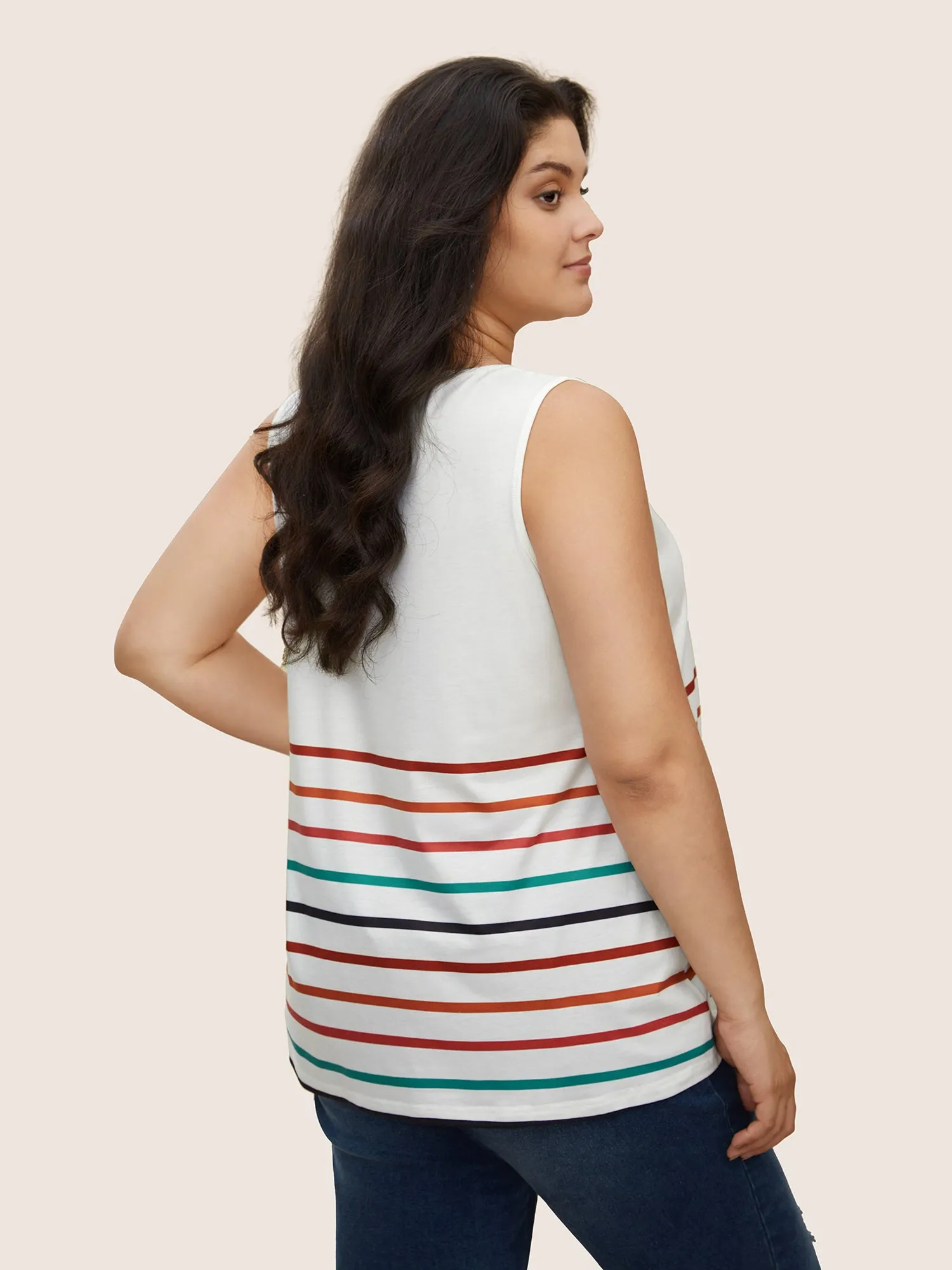 Colored Striped V Neck Tank Top sold by Bloomchic product image thumbnail 3