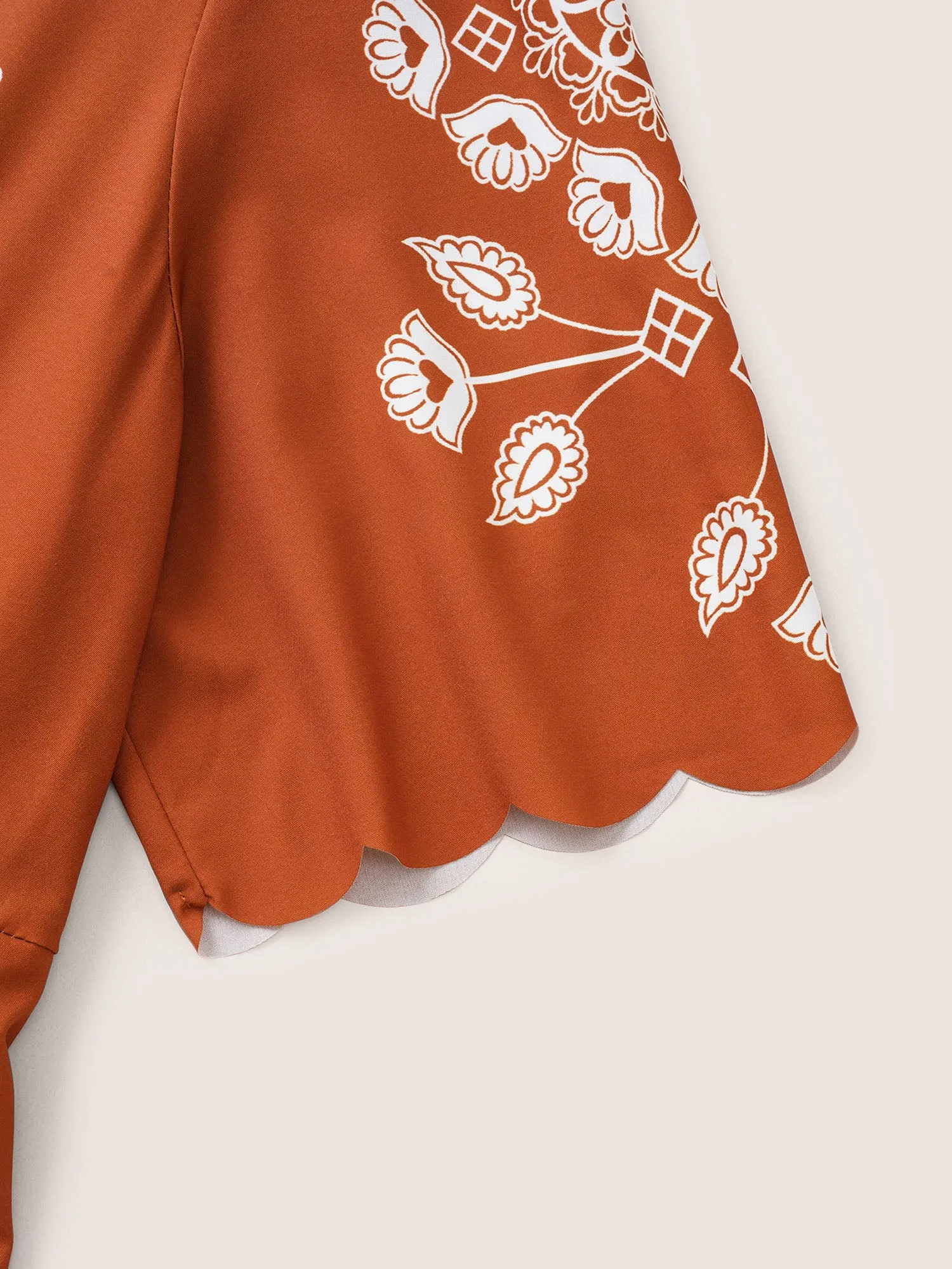 Bandana Print Pocket Pleated Detail Dress sold by Bloomchic product image thumbnail 4