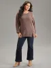 Supersoft Essentials Heather Drawstring Ties Pullover sold by Bloomchic