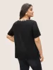 Round Neck Leopard Print Patchwork T-shirt sold by Bloomchic
