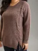 Supersoft Essentials Heather Drawstring Ties Pullover sold by Bloomchic
