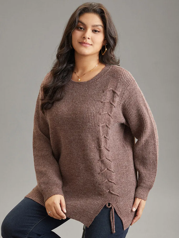 Supersoft Essentials Heather Drawstring Ties Pullover sold by Bloomchic product image thumbnail 3