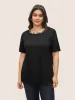 Round Neck Leopard Print Patchwork T-shirt sold by Bloomchic
