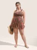 Bandana Print Adjustable Straps Mesh Swim Dress sold by Bloomchic