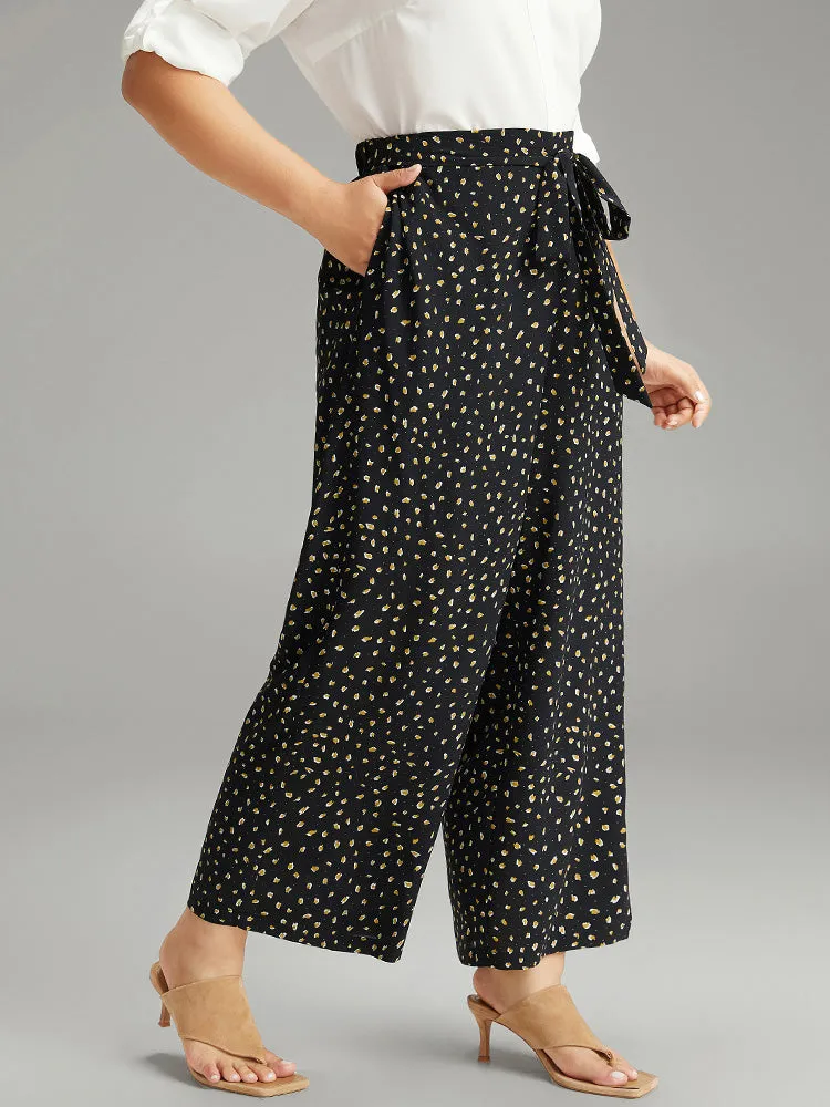 Leopard Print Ties Straight Leg Pants sold by Bloomchic product image thumbnail 5