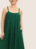 Solid Asymmetrical Hem Pocket Cami Dress sold by Bloomchic