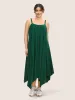 Solid Asymmetrical Hem Pocket Cami Dress sold by Bloomchic