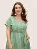 Boho Print Overlap Collar Dolman Sleeve Dress sold by Bloomchic