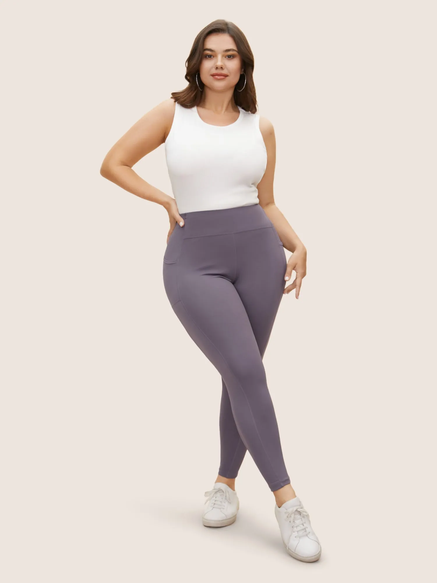 High Rise Side Pocket Skinny Leggings sold by Bloomchic product image thumbnail 3