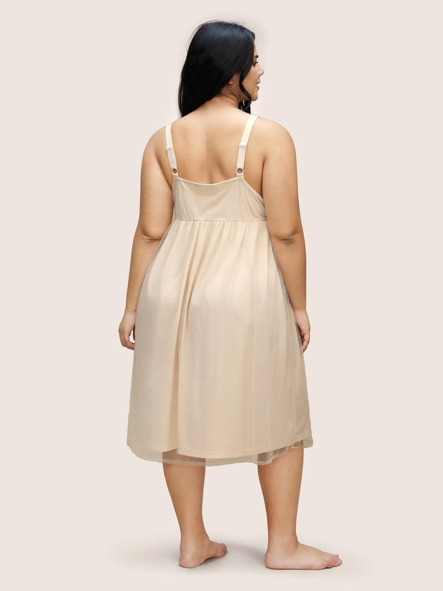 V Neck Solid Guipure Lace Sleep Dress sold by Bloomchic product image thumbnail 2