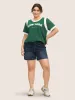Contrast Letter Print Round Neck T-shirt sold by Bloomchic