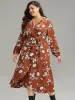 Floral Print Wrap Hem Ties Dress sold by Bloomchic