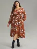 Floral Print Wrap Hem Ties Dress sold by Bloomchic