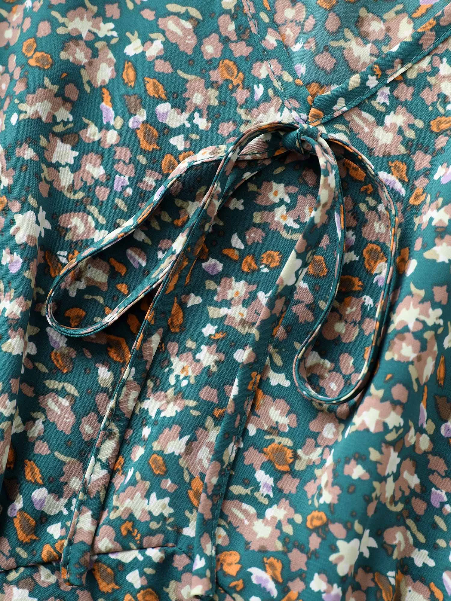 Ditsy Floral Cross Straps Ruffle Sleeve Blouse sold by Bloomchic product image thumbnail 5