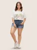 Cotton Vacation Tropical Print Round Neck T-shirt sold by Bloomchic